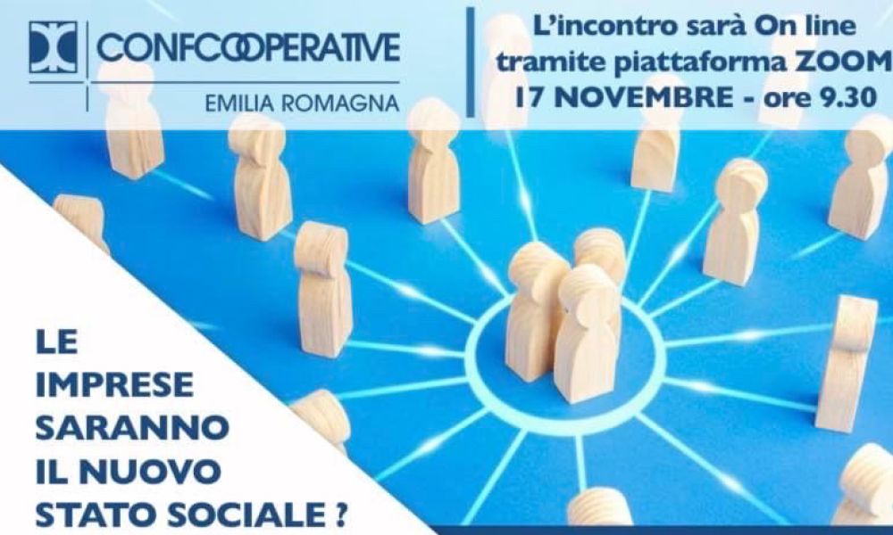 "Le imprese saranno il nuovo stato sociale?", il seminario online di Confcooperative Emilia-Romagna