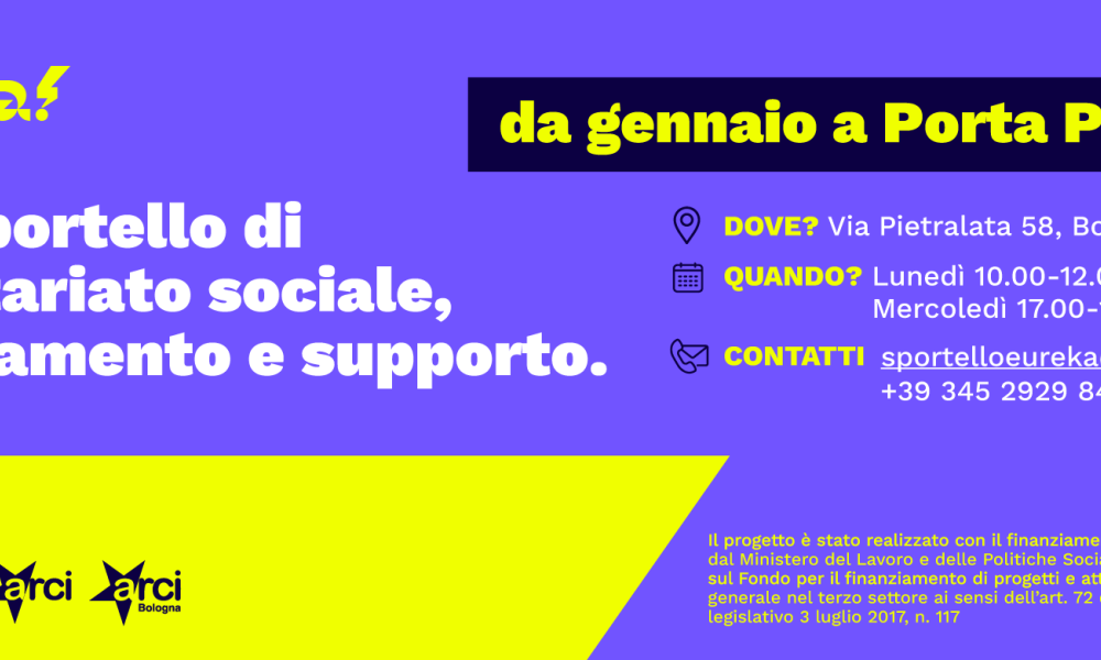 Nasce Eureka!, lo sportello di segretariato sociale e supporto alle marginalità