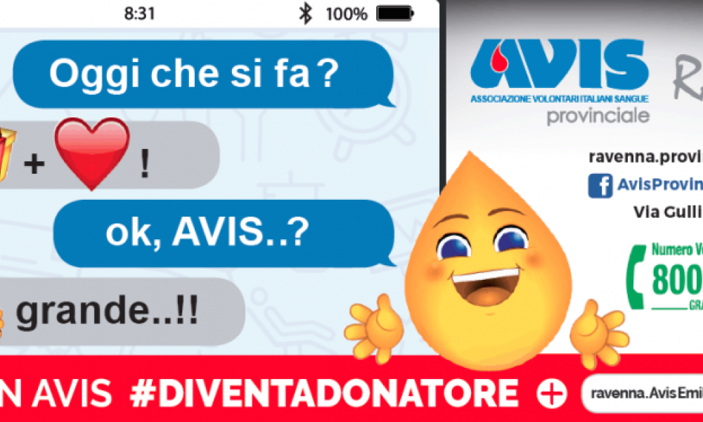 Un regalo fatto con il cuore. La nuova campagna di Avis Ravenna per sensibilizzare i cittadini alla donazione del sangue