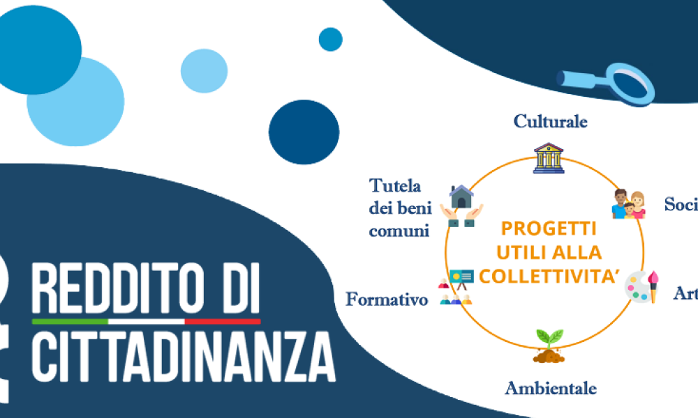 Bando per Progetti Utili alla Collettività diretti ai beneficiari del Reddito di cittadinanza