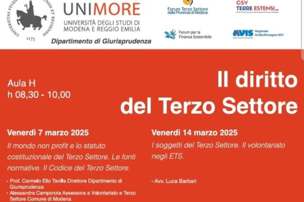 “Il diritto del Terzo Settore”: il ciclo di seminari  per approfondire il quadro giuridico e operativo degli ETS