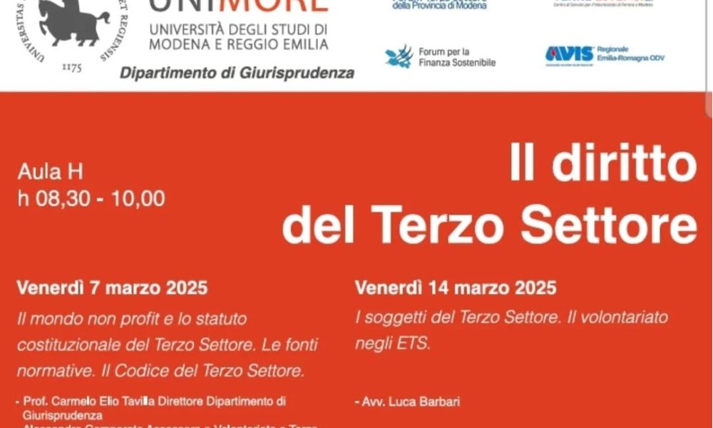 “Il diritto del Terzo Settore”: il ciclo di seminari  per approfondire il quadro giuridico e operativo degli ETS